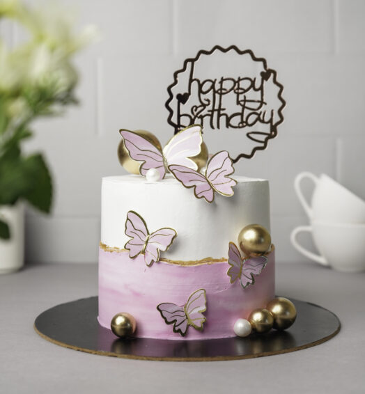 Butterfly Strawberry Cake