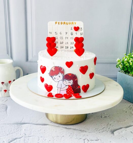 Anniversary Heart Cake