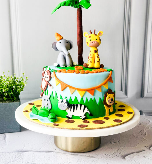 Fondant Animal theme Cake